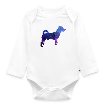 Jack Russel Cadeau pour chien Galaxy - Body Bébé bio manches longues - blanc - Devant