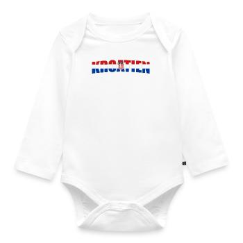 Croatia - Organic Longsleeve Baby Bodysuit - white - Front