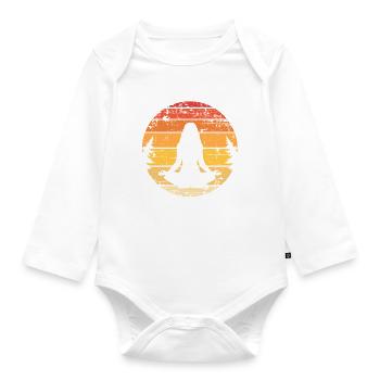 Meditation - Organic Longsleeve Baby Bodysuit - white - Front