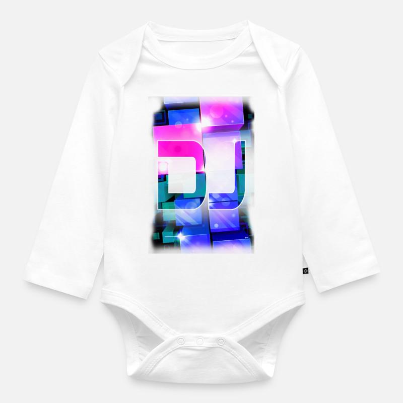 DJ by Florian VIRIOT - Body Bébé bio manches longues - blanc
