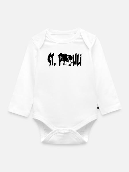 st pauli schädel - Baby Bio-Langarm-Body - Weiß