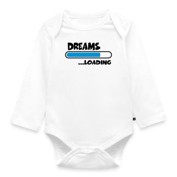 Dreams loading - Body Bébé bio manches longues - blanc - Devant