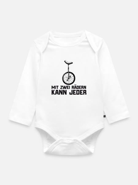 Einrad - Baby Bio-Langarm-Body - Weiß