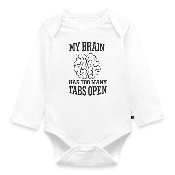 Internet Geek - Baby Bio-Langarm-Body - Weiß - Vorne