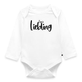 Grandma's darling - Organic Longsleeve Baby Bodysuit - white - Front