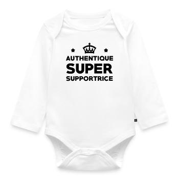 Supporter / Supportrice / Sport / Supporteur - Body Bébé bio manches longues - blanc - Devant