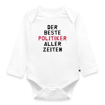 Politiker Politikerin Politik Bürgermeister Wahlen - Baby Bio-Langarm-Body - Weiß - Vorne