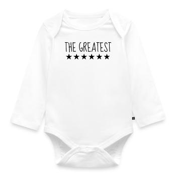 Boxen / Boxer / Boxing / Fight / Ali - Baby Bio-Langarm-Body - Weiß - Vorne