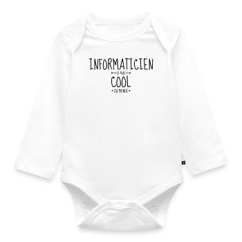 Computer / Informatiker / Aussenseiter / Ingenieur - Baby Bio-Langarm-Body - Weiß - Vorne