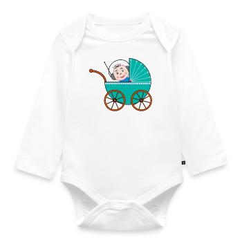 Kinderwagen / Buggy / Baby - Baby Bio-Langarm-Body - Weiß - Vorne