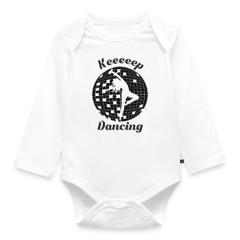 Dance further dancers - Organic Longsleeve Baby Bodysuit - white - Front