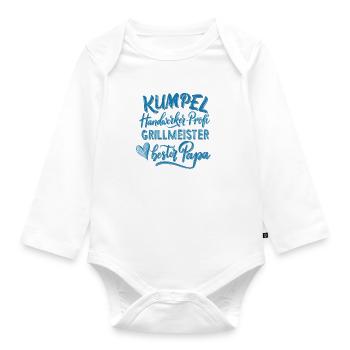Papa, der Beste - Baby Bio-Langarm-Body - Weiß - Vorne