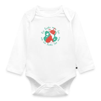 A fox must do, foxes, beginners - Organic Longsleeve Baby Bodysuit - white - Front