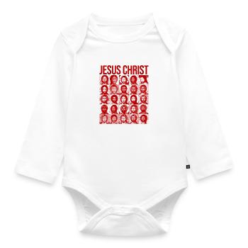 Jesus Christ Icons - Jesus Christ Icons - Organic Longsleeve Baby Bodysuit - white - Front