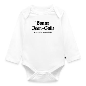Bonne Jean-Guile à tous - Body Bébé bio manches longues - blanc - Devant