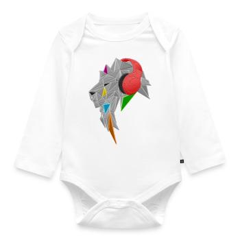 PredatoR1 Edition (Full Color Logo Print) - Organic Longsleeve Baby Bodysuit - white - Front