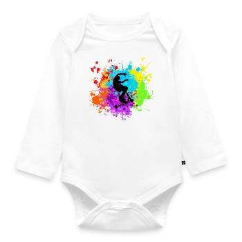 freestyle scooter - Organic Longsleeve Baby Bodysuit - white - Front