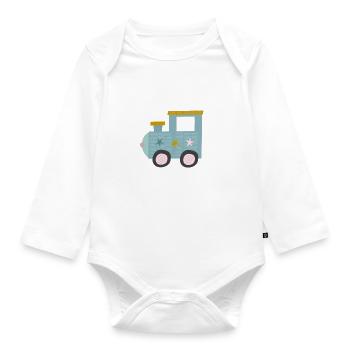 Nachwuchs Lokführer Lokführerin Eisenbahnerin Zug - Baby Bio-Langarm-Body - Weiß - Vorne