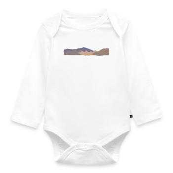 Volcano Teide National Park Tenerife Coordinates - Organic Longsleeve Baby Bodysuit - white - Front