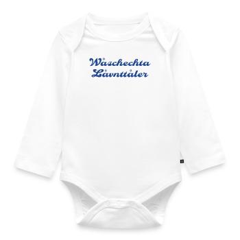 Woschechta Lovntola blau - Baby Bio-Langarm-Body - Weiß - Vorne