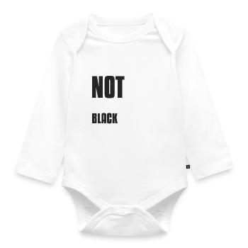 Panda Bear Do Not Live Black and White I Gift - Organic Longsleeve Baby Bodysuit - white - Front