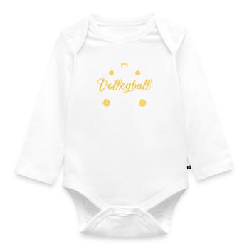 Meilleur joueur de volleyball au monde Citation Cadeau - Body Bébé bio manches longues - blanc - Devant
