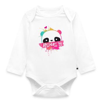 Abschluss 2022, Schulabschluss Shirt 22 - Baby Bio-Langarm-Body - Weiß - Vorne