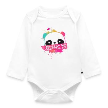 Abschluss 2023, Schulabschluss Shirt 23 - Baby Bio-Langarm-Body - Weiß - Vorne
