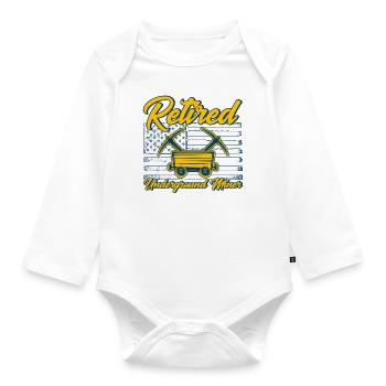 Mining Coal miners Underground miners - Organic Longsleeve Baby Bodysuit - white - Front