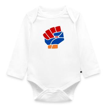 Artsakh strong - Organic Longsleeve Baby Bodysuit - white - Front