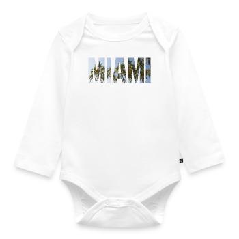 Miami - Body Bébé bio manches longues - blanc - Devant