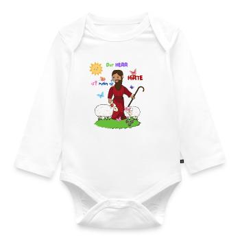 Der gute Hirte - Baby Bio-Langarm-Body - Weiß - Vorne