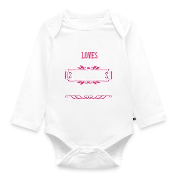 Who so loves believes the impossible - Organic Longsleeve Baby Bodysuit - white - Front