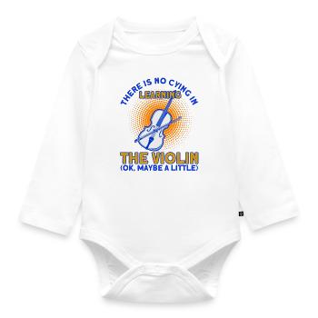 Violinist Orchestra-Violinist Violinist Gesche - Organic Longsleeve Baby Bodysuit - white - Front