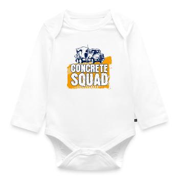 Concrete Builder Concrete Mixer Reinforced Concrete Builder Gift - Organic Longsleeve Baby Bodysuit - white - Front