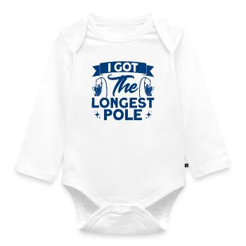 Pole vault Pole vault Pole jump - Organic Longsleeve Baby Bodysuit - white - Front