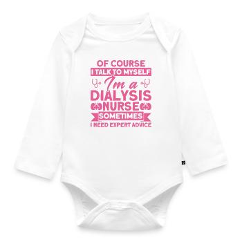 Dialyse Behandlung Dialyse Schwester Dialyse Gesch - Baby Bio-Langarm-Body - Weiß - Vorne