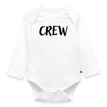 Crew - Team - Gift Idea - Organic Longsleeve Baby Bodysuit - white - Front