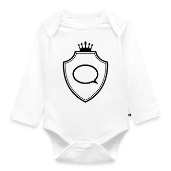 Speech bubble Coat of Arms Communication - Organic Longsleeve Baby Bodysuit - white - Front