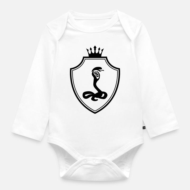 Armoiries du serpent cobra - Body Bébé bio manches longues - blanc