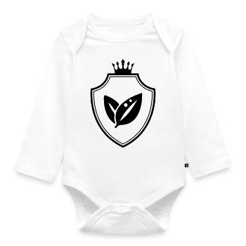 Leaf Ecology Coat of Arms - Organic Longsleeve Baby Bodysuit - white - Front