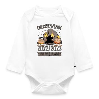 Energiewende 2022/2023 - Ich war dabei! Steinzeit - Baby Bio-Langarm-Body - Weiß - Vorne