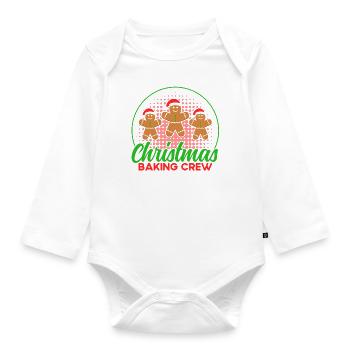Plätzchenbacken Crew Lebkuchen backen Plätzchen ba - Baby Bio-Langarm-Body - Weiß - Vorne