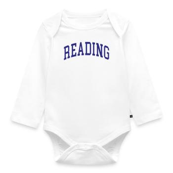 Reading - Organic Longsleeve Baby Bodysuit - white - Front