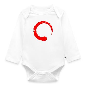 Kein Vortäuschen von japanischen Kanji-Wörtern mehr - Baby Bio-Langarm-Body - Weiß - Vorne