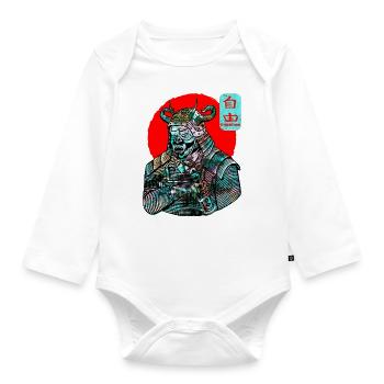 Samurai Warrior Sword Japanese Art Freedom Kanji - Organic Longsleeve Baby Bodysuit - white - Front
