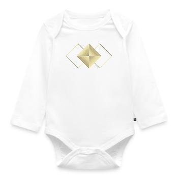 Square triangles - graphic - graphic design - Organic Longsleeve Baby Bodysuit - white - Front