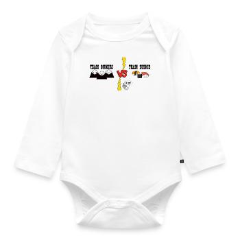 TEAM ONIGIRI VS TEAM SUSHI - Baby Bio-Langarm-Body - Weiß - Vorne