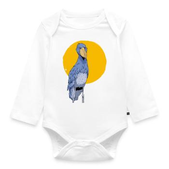 Shoebill Bird Ornithologist Forest I Gift - Organic Longsleeve Baby Bodysuit - white - Front