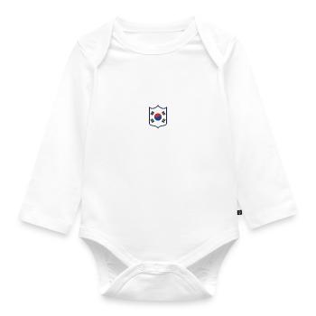 Corée du Sud - Body Bébé bio manches longues - blanc - Devant